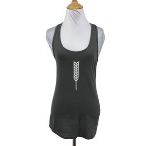 King Arthur Tank Top Womens S Small Gray Ladies Wheat Stalk Scoop Racerback